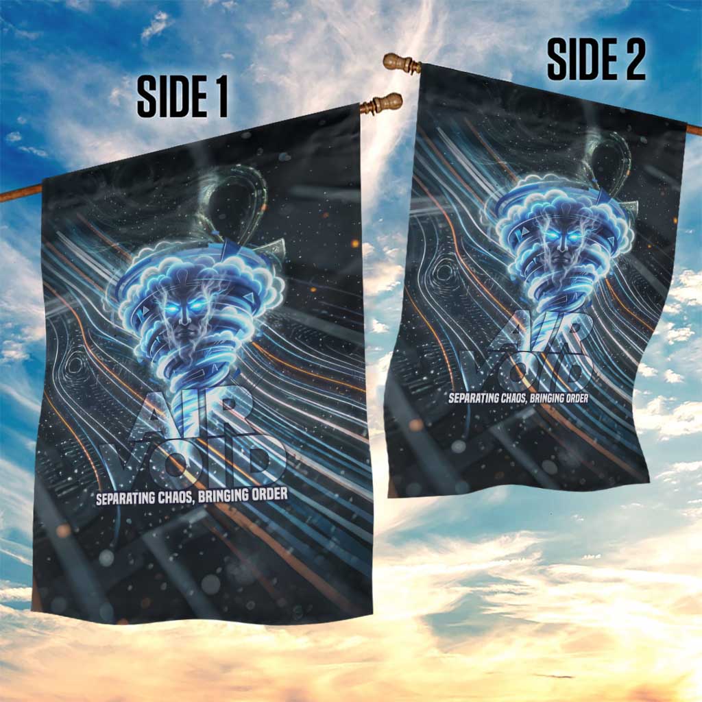 Shu Air Void Egyptian Garden Flag with Storm God and Ankh Ancient Mythology
