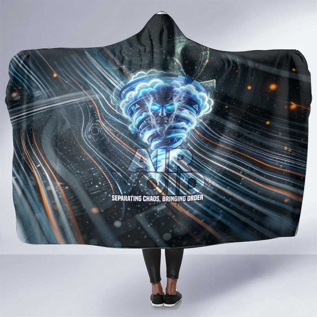 Shu Air Void Egyptian Hooded Blanket with Storm God and Ankh Ancient Mythology