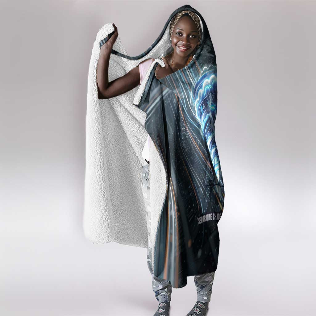 Shu Air Void Egyptian Hooded Blanket with Storm God and Ankh Ancient Mythology