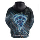 Shu Air Void Egyptian Hoodie with Storm God and Ankh Ancient Mythology