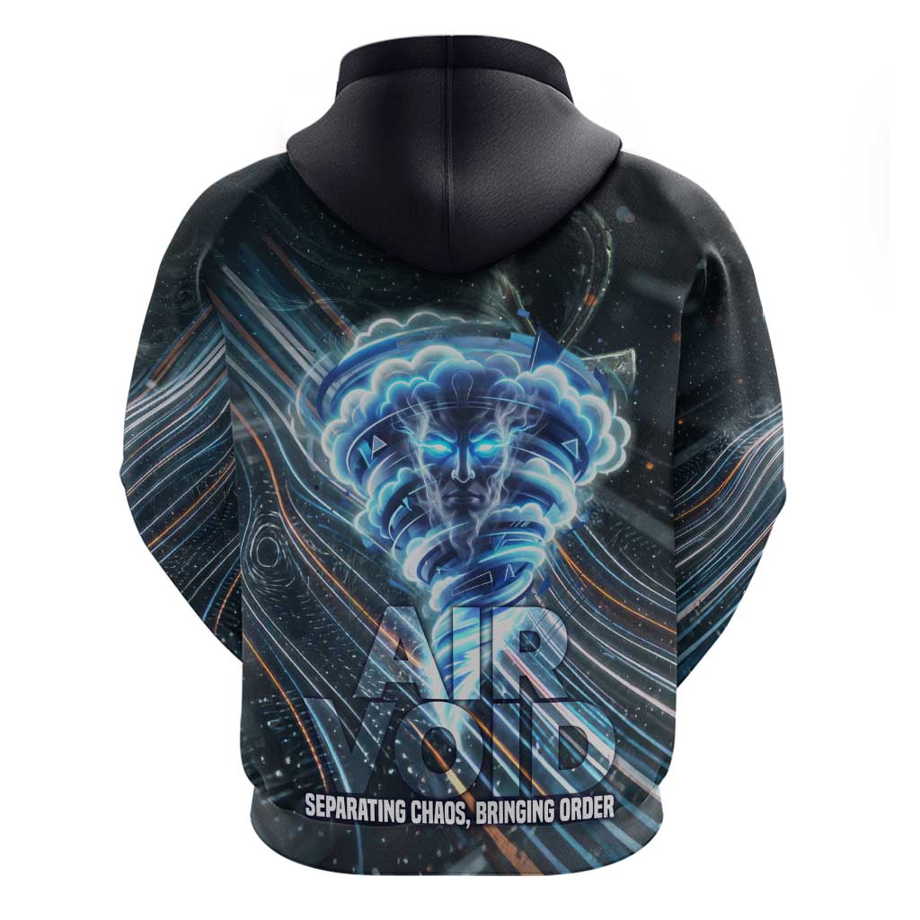 Shu Air Void Egyptian Hoodie with Storm God and Ankh Ancient Mythology