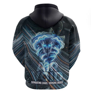 Shu Air Void Egyptian Hoodie with Storm God and Ankh Ancient Mythology