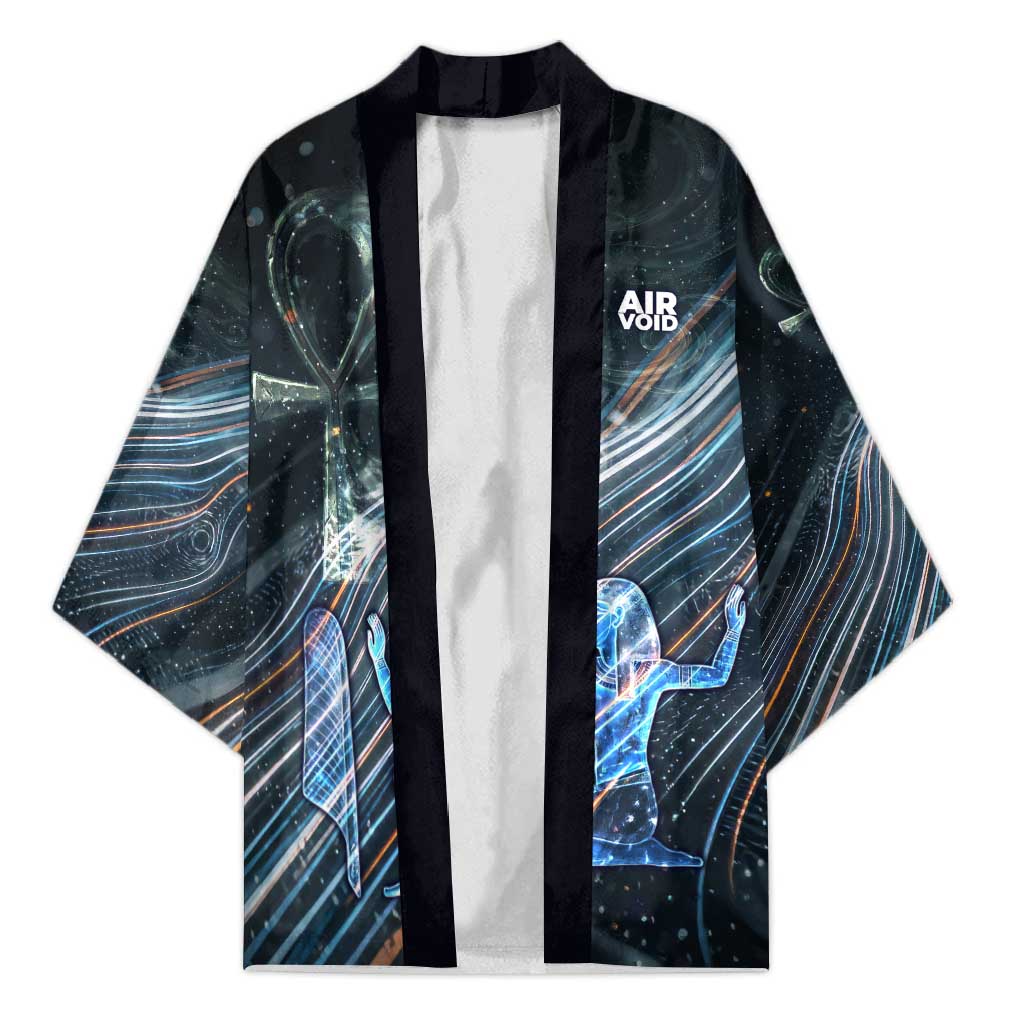 Shu Air Void Egyptian Kimono with Storm God and Ankh Ancient Mythology