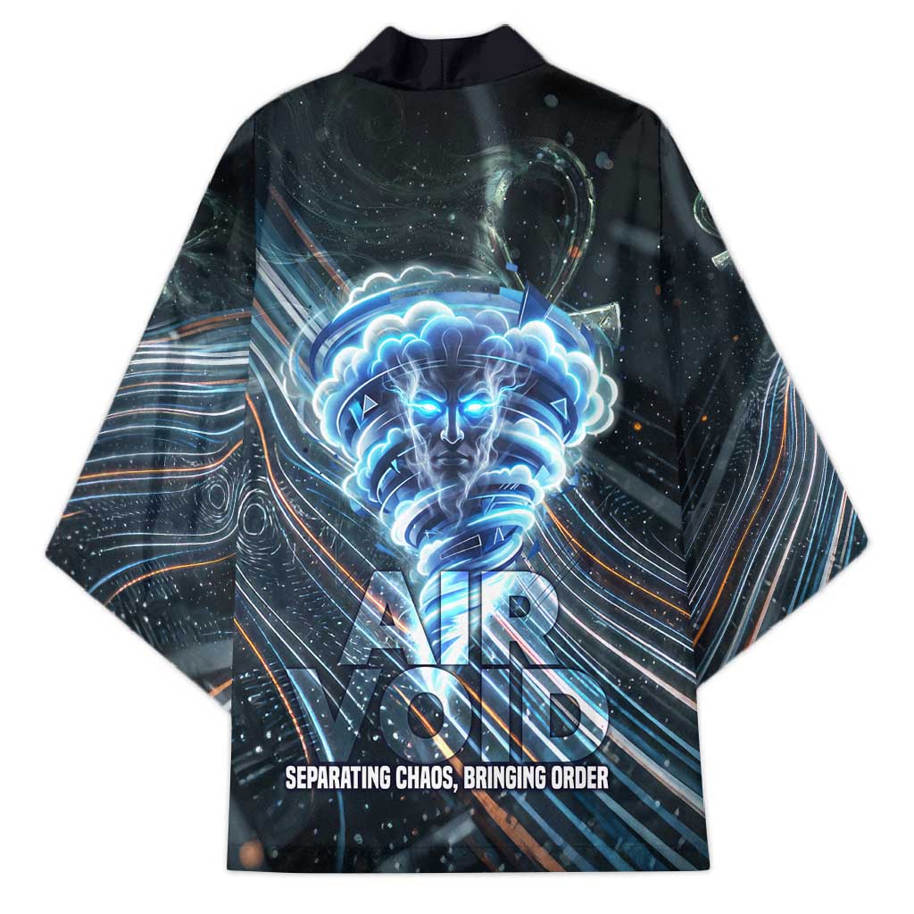 Shu Air Void Egyptian Kimono with Storm God and Ankh Ancient Mythology