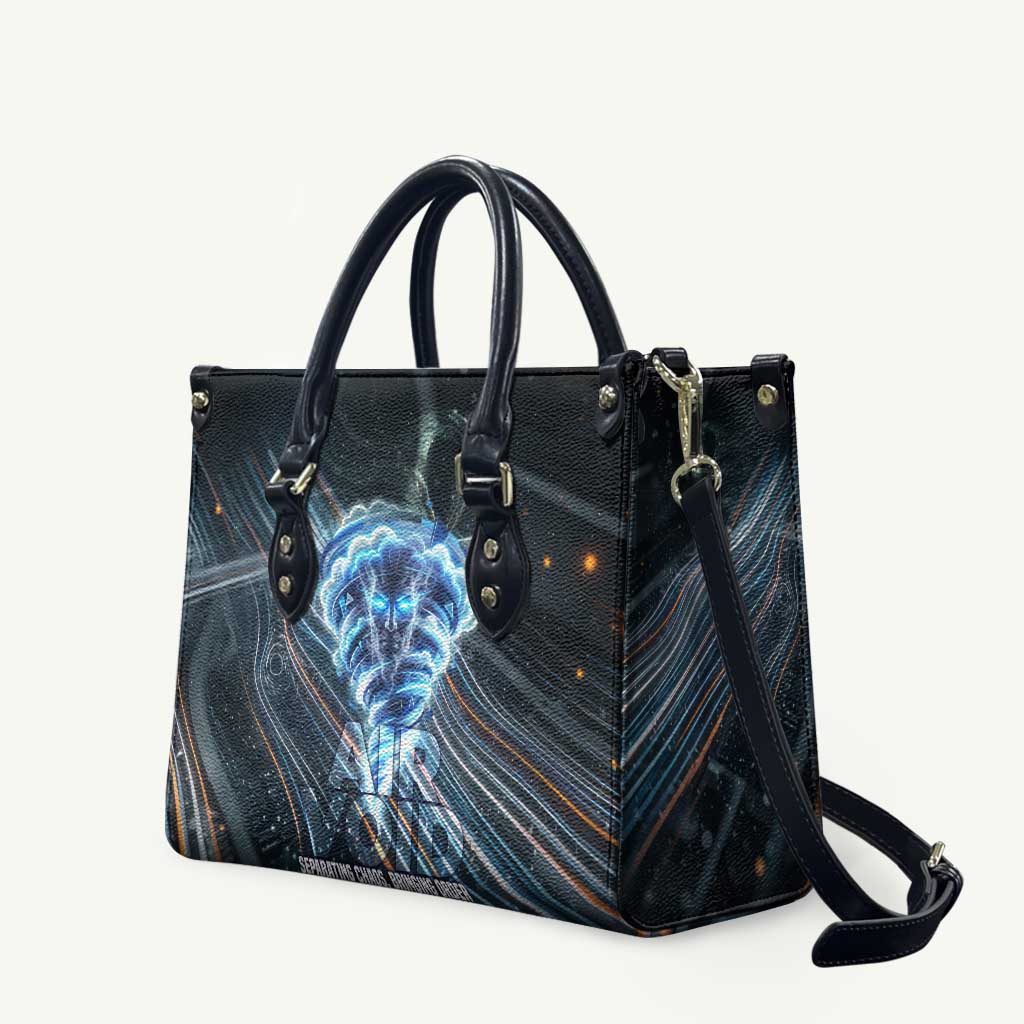 Shu Air Void Egyptian Leather Bag with Storm God and Ankh Ancient Mythology