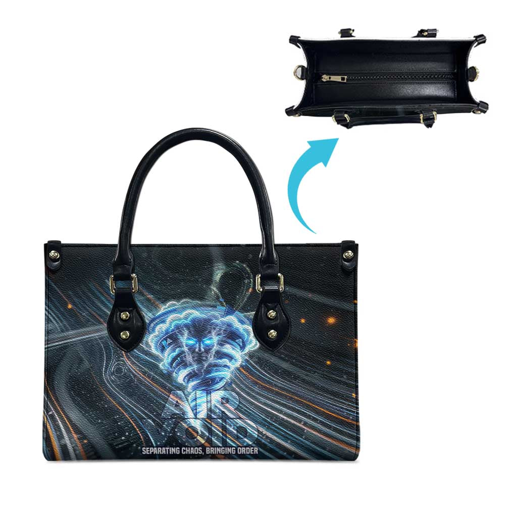 Shu Air Void Egyptian Leather Bag with Storm God and Ankh Ancient Mythology