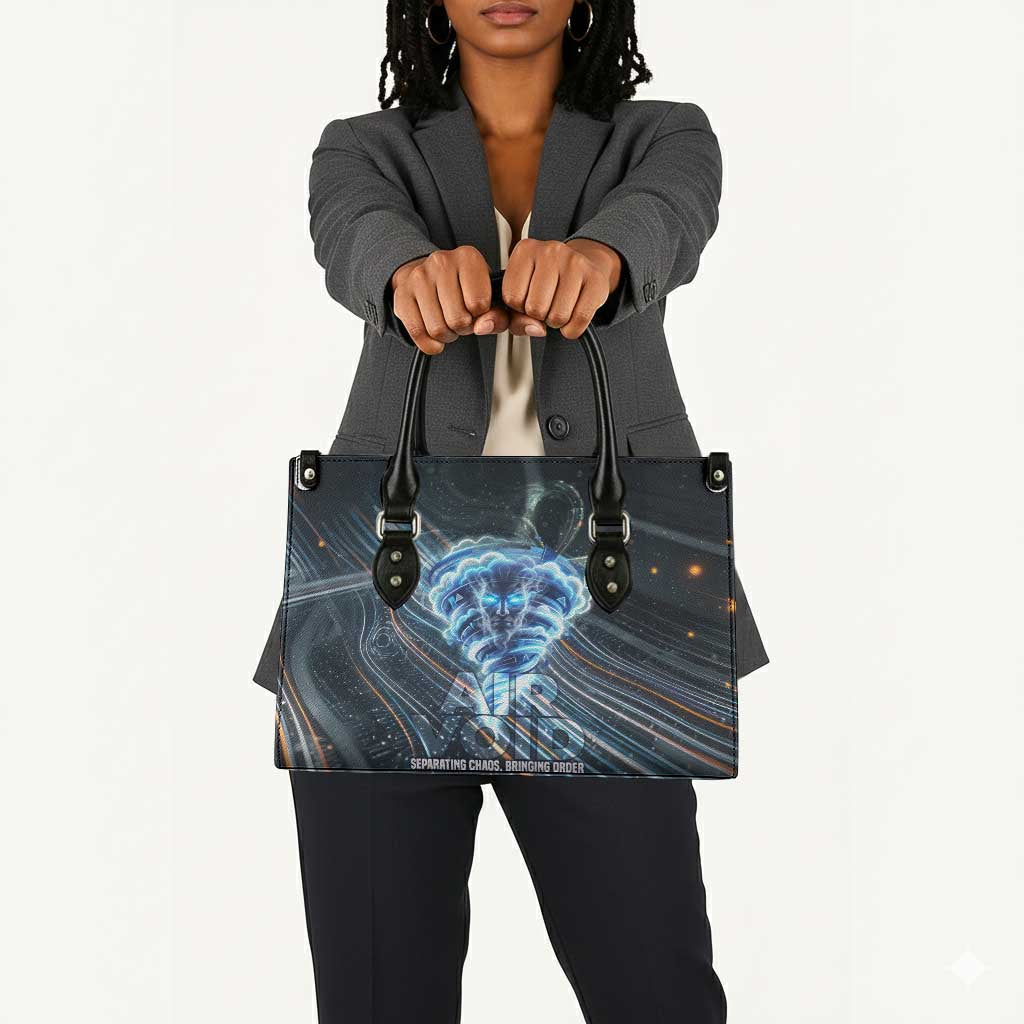 Shu Air Void Egyptian Leather Bag with Storm God and Ankh Ancient Mythology