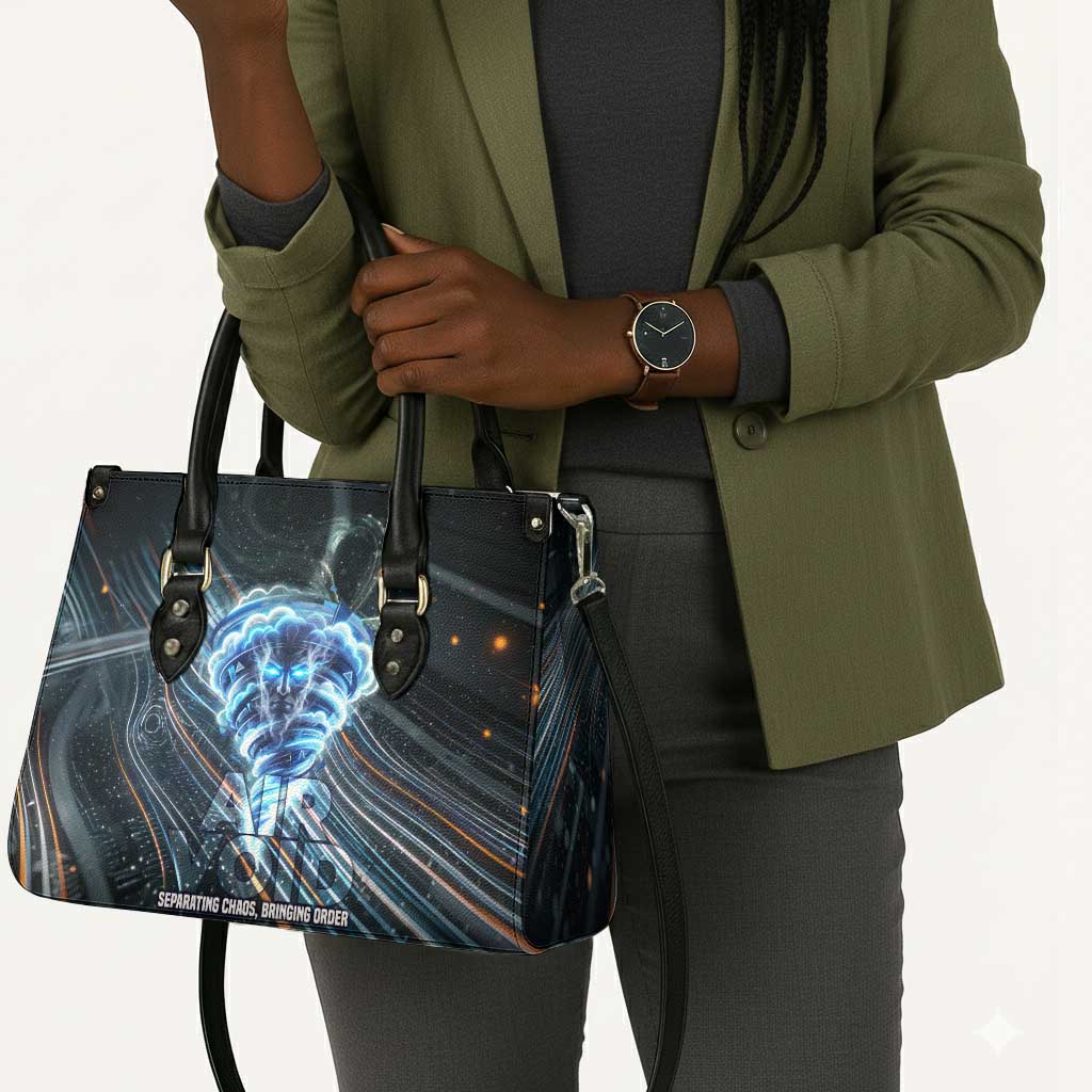 Shu Air Void Egyptian Leather Bag with Storm God and Ankh Ancient Mythology