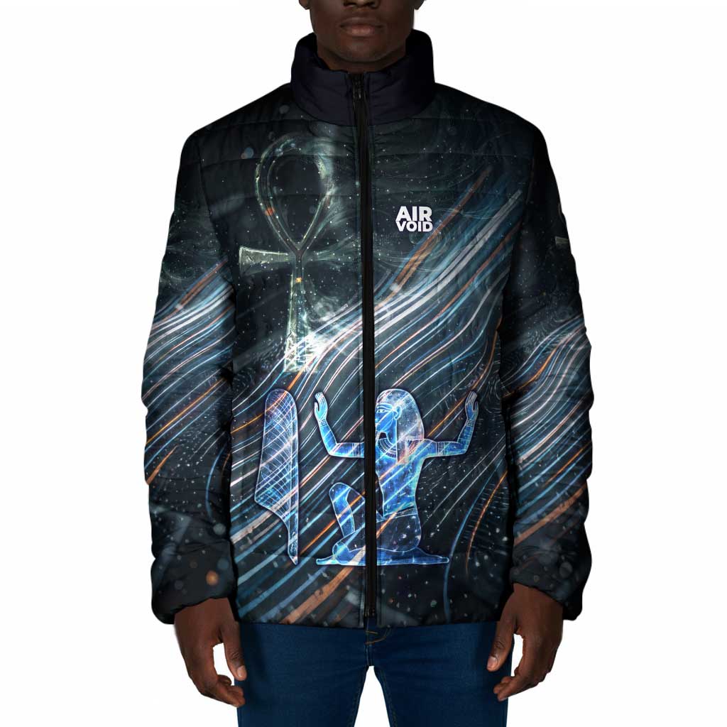 Shu Air Void Egyptian Padded Jacket with Storm God and Ankh Ancient Mythology