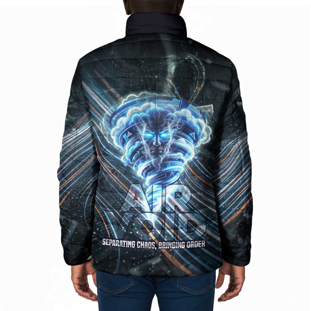 Shu Air Void Egyptian Padded Jacket with Storm God and Ankh Ancient Mythology