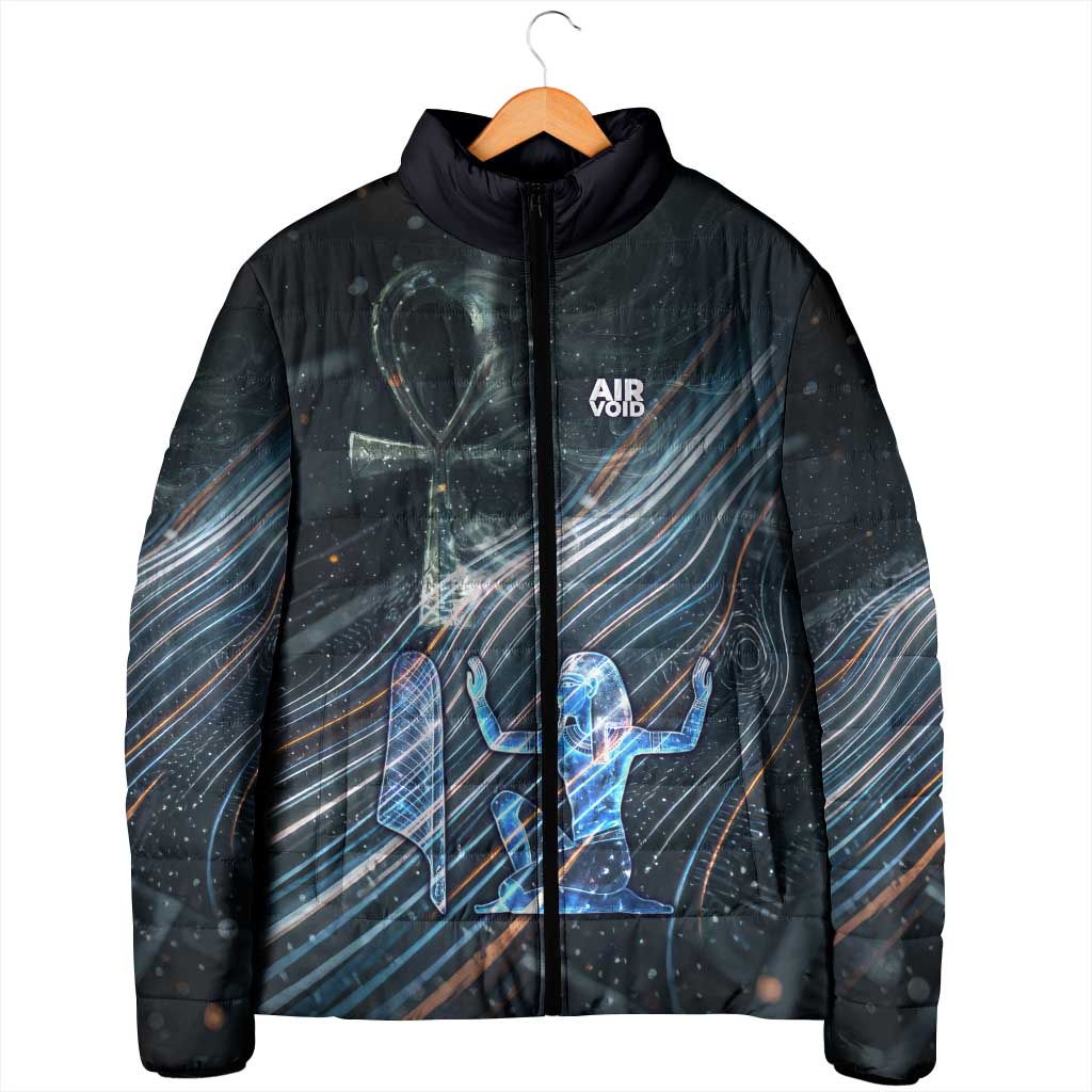 Shu Air Void Egyptian Padded Jacket with Storm God and Ankh Ancient Mythology