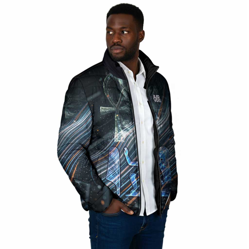 Shu Air Void Egyptian Padded Jacket with Storm God and Ankh Ancient Mythology