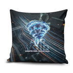 Shu Air Void Egyptian Pillow Cover with Storm God and Ankh Ancient Mythology