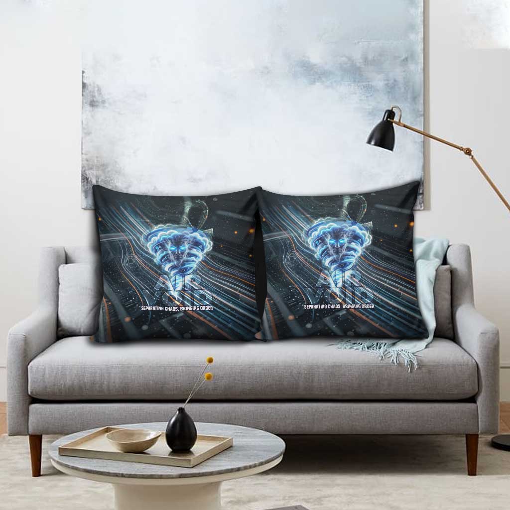 Shu Air Void Egyptian Pillow Cover with Storm God and Ankh Ancient Mythology