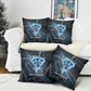 Shu Air Void Egyptian Pillow Cover with Storm God and Ankh Ancient Mythology