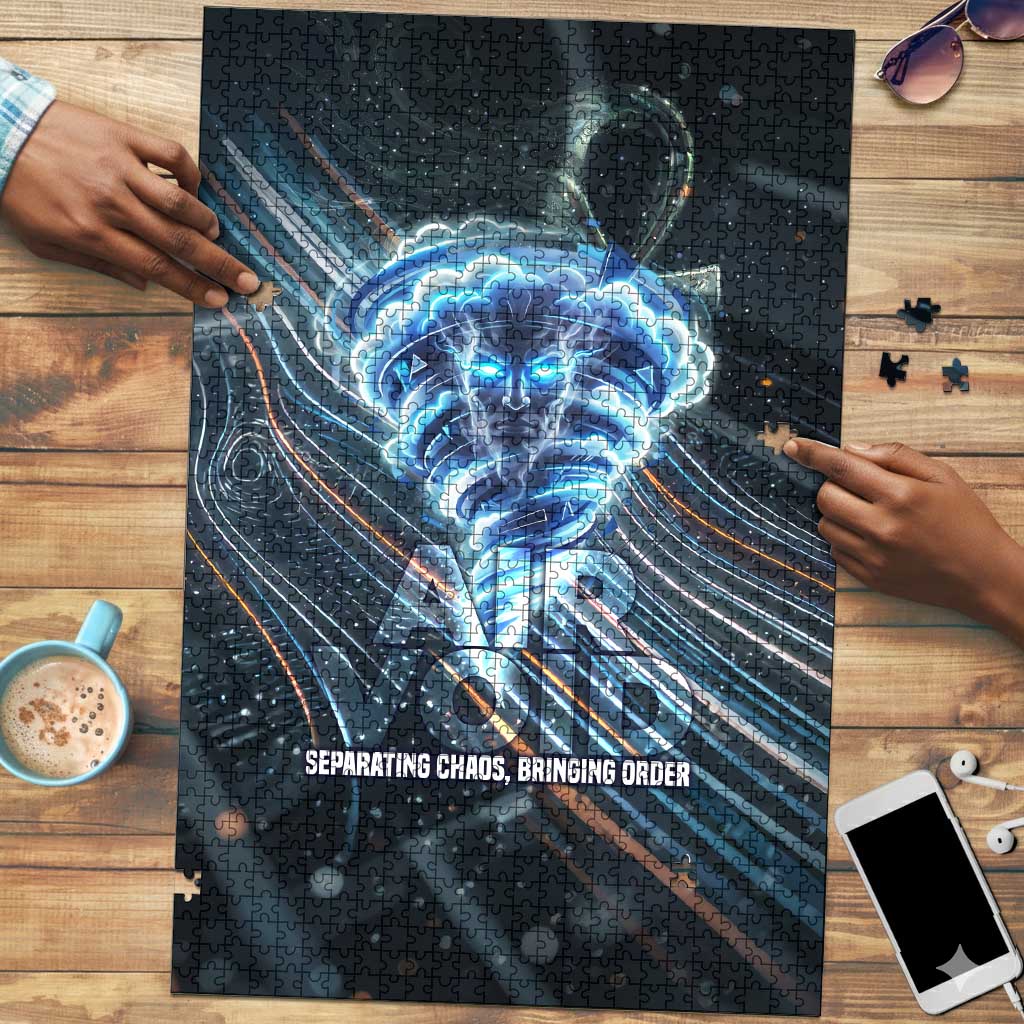 Shu Air Void Egyptian Puzzle with Storm God and Ankh Ancient Mythology