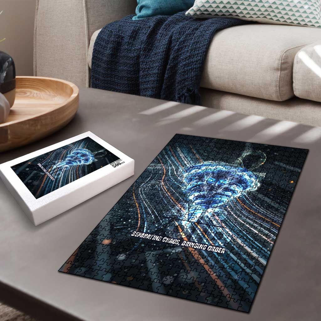Shu Air Void Egyptian Puzzle with Storm God and Ankh Ancient Mythology