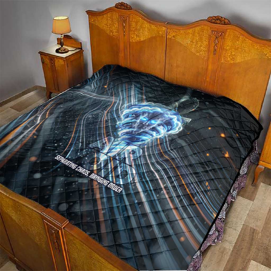 Shu Air Void Egyptian Quilt with Storm God and Ankh Ancient Mythology