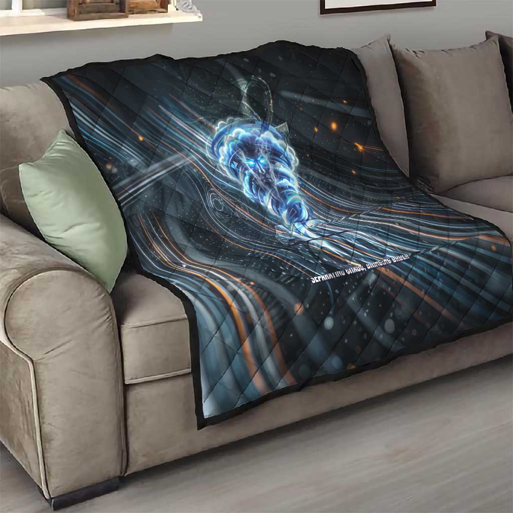Shu Air Void Egyptian Quilt with Storm God and Ankh Ancient Mythology