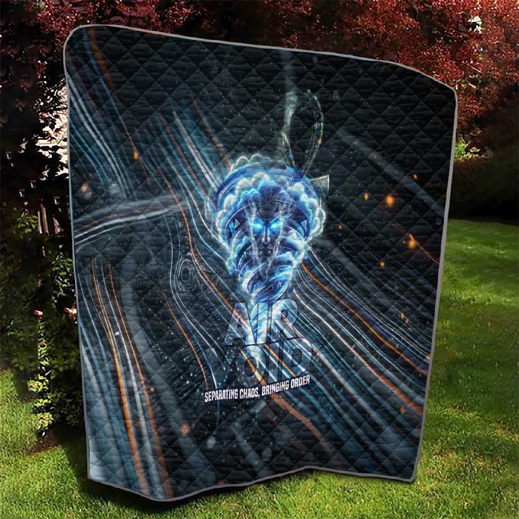 Shu Air Void Egyptian Quilt with Storm God and Ankh Ancient Mythology
