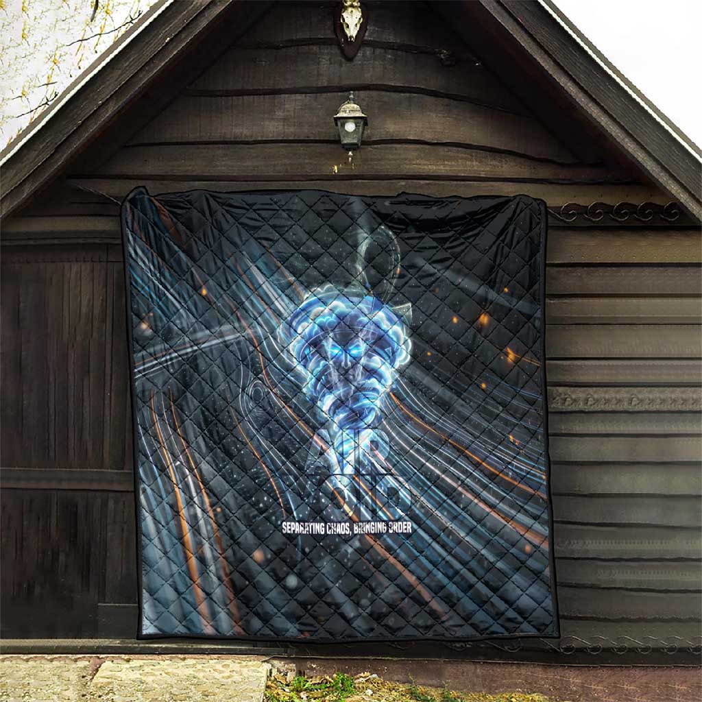 Shu Air Void Egyptian Quilt with Storm God and Ankh Ancient Mythology