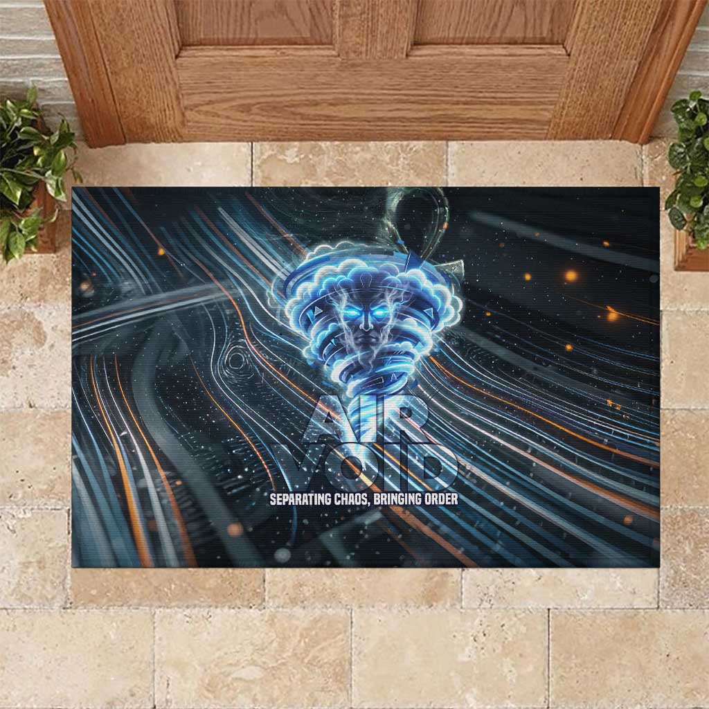 Shu Air Void Egyptian Rubber Doormat with Storm God and Ankh Ancient Mythology
