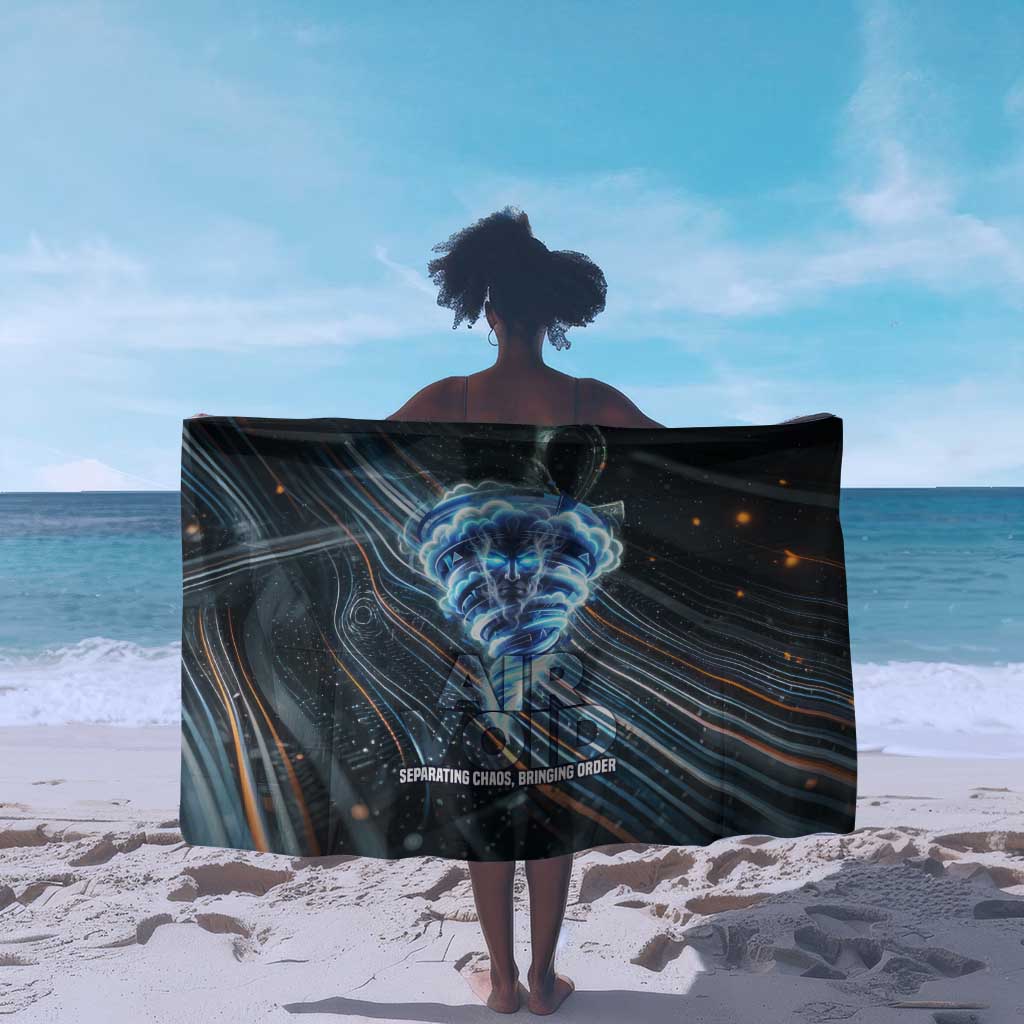 Shu Air Void Egyptian Sarong with Storm God and Ankh Ancient Mythology