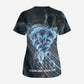 Shu Air Void Egyptian Scrub Top with Storm God and Ankh Ancient Mythology