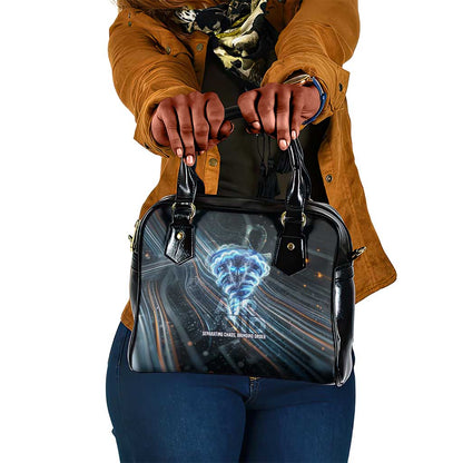 Shu Air Void Egyptian Shoulder Handbag with Storm God and Ankh Ancient Mythology