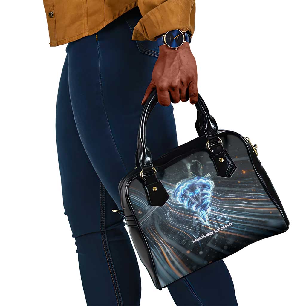 Shu Air Void Egyptian Shoulder Handbag with Storm God and Ankh Ancient Mythology