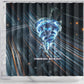 Shu Air Void Egyptian Shower Curtain with Storm God and Ankh Ancient Mythology
