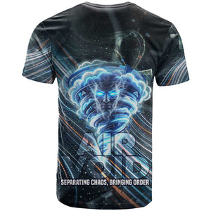Shu Air Void Egyptian T shirt with Storm God and Ankh Ancient Mythology