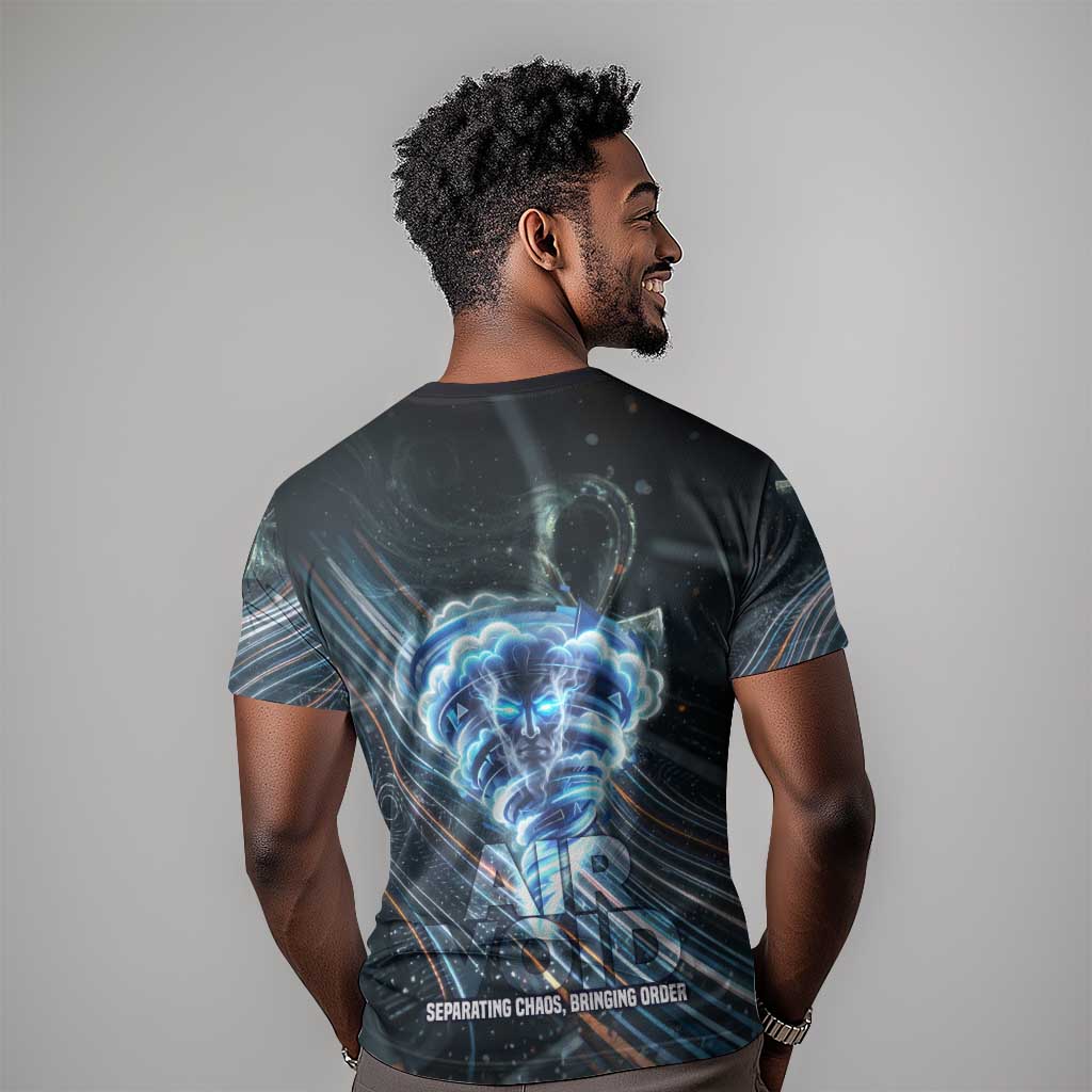 Shu Air Void Egyptian T shirt with Storm God and Ankh Ancient Mythology