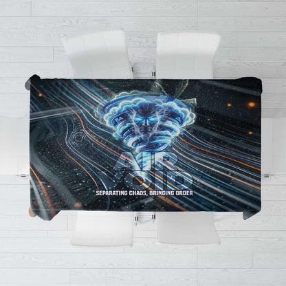 Shu Air Void Egyptian Tablecloth with Storm God and Ankh Ancient Mythology