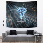 Shu Air Void Egyptian Tapestry with Storm God and Ankh Ancient Mythology