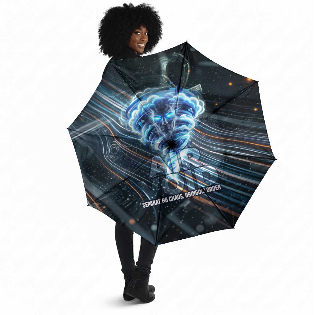 Shu Air Void Egyptian Umbrella with Storm God and Ankh Ancient Mythology