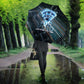 Shu Air Void Egyptian Umbrella with Storm God and Ankh Ancient Mythology