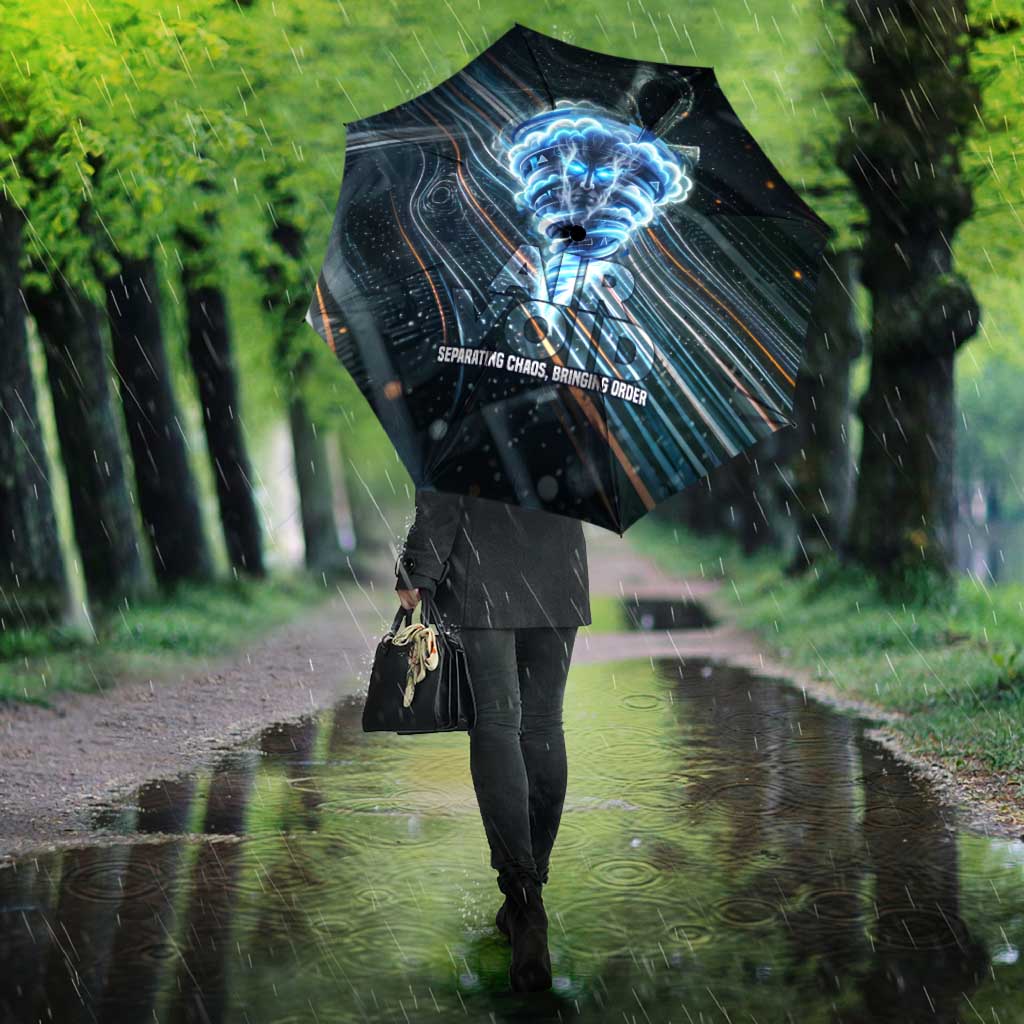 Shu Air Void Egyptian Umbrella with Storm God and Ankh Ancient Mythology