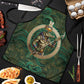 Sobek Crocodile Warrior Apron with Ankh Ancient Egyptian Motif in Emerald