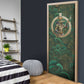 Sobek Crocodile Warrior Door Cover with Ankh Ancient Egyptian Motif in Emerald
