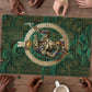 Sobek Crocodile Warrior Puzzle with Ankh Ancient Egyptian Motif in Emerald