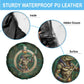 Sobek Crocodile Warrior Spare Tire Cover with Ankh Ancient Egyptian Motif in Emerald