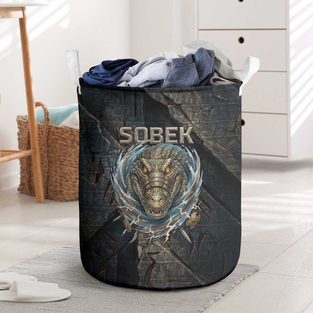 Sobek Egypt Laundry Basket with Crocodile Head Water Symbolism Ancient Guardian