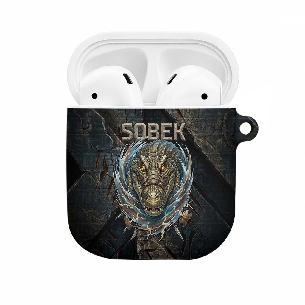 Sobek Egypt AirPods Case with Crocodile Head Water Symbolism Ancient Guardian