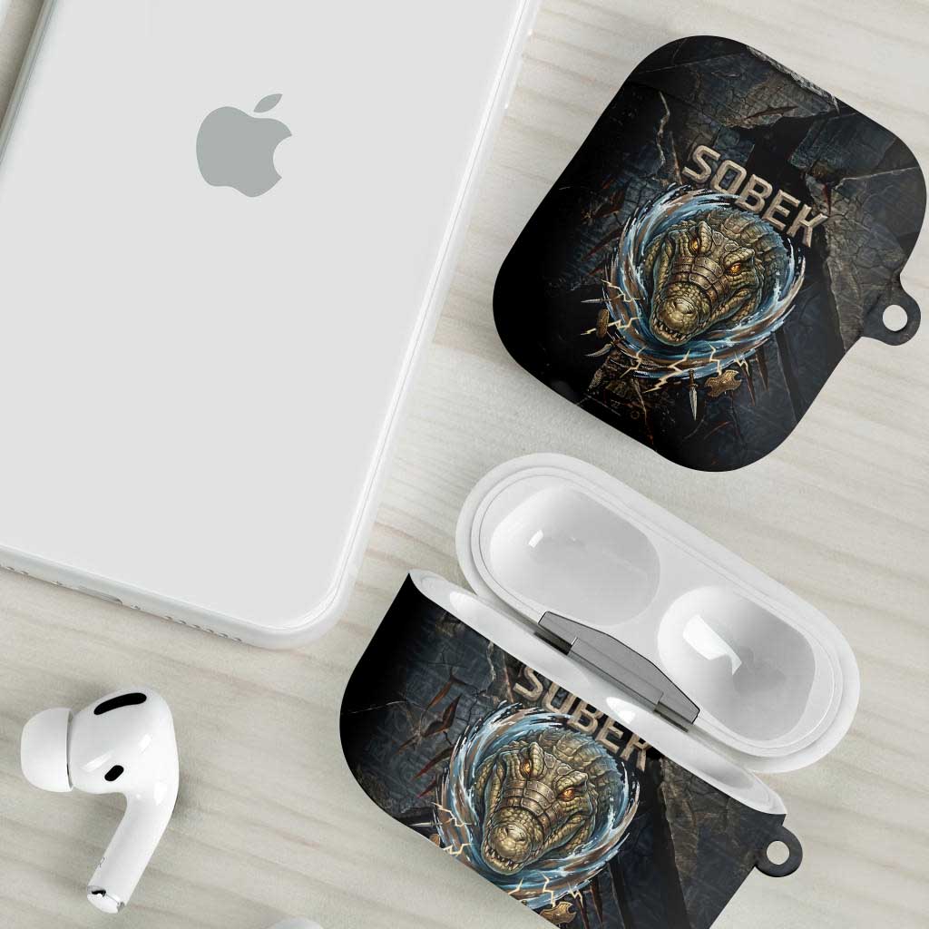 Sobek Egypt AirPods Case with Crocodile Head Water Symbolism Ancient Guardian