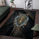 Sobek Egypt Area Rug with Crocodile Head Water Symbolism Ancient Guardian