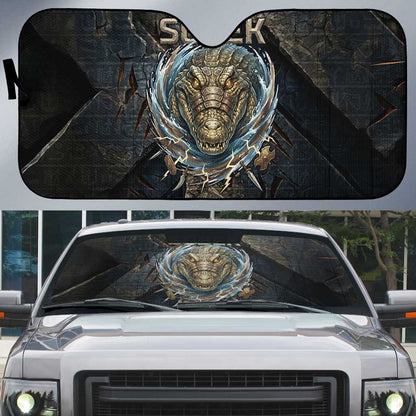 Sobek Egypt Auto Sun Shade with Crocodile Head Water Symbolism Ancient Guardian