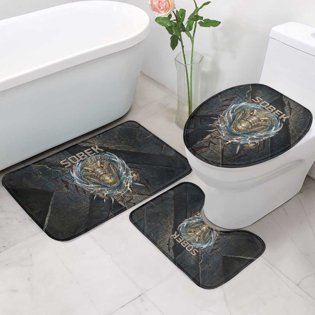 Sobek Egypt Bathroom Set with Crocodile Head Water Symbolism Ancient Guardian