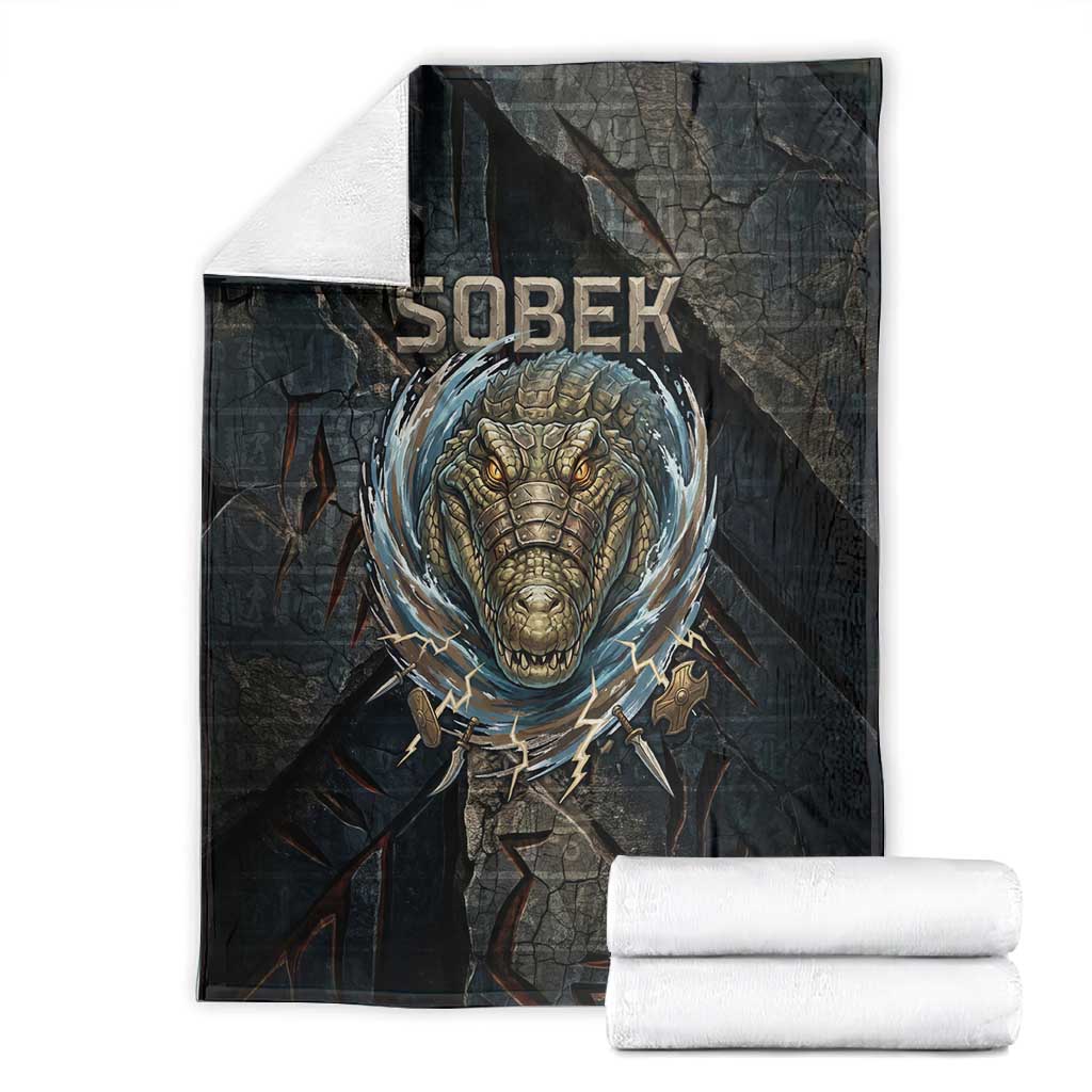 Sobek Egypt Blanket with Crocodile Head Water Symbolism Ancient Guardian