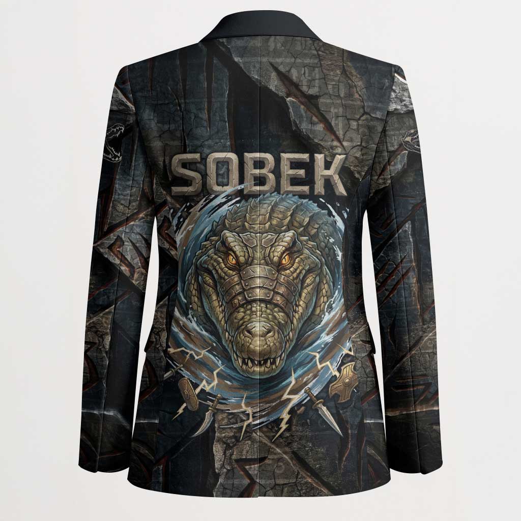 Sobek Egypt Blazer with Crocodile Head Water Symbolism Ancient Guardian